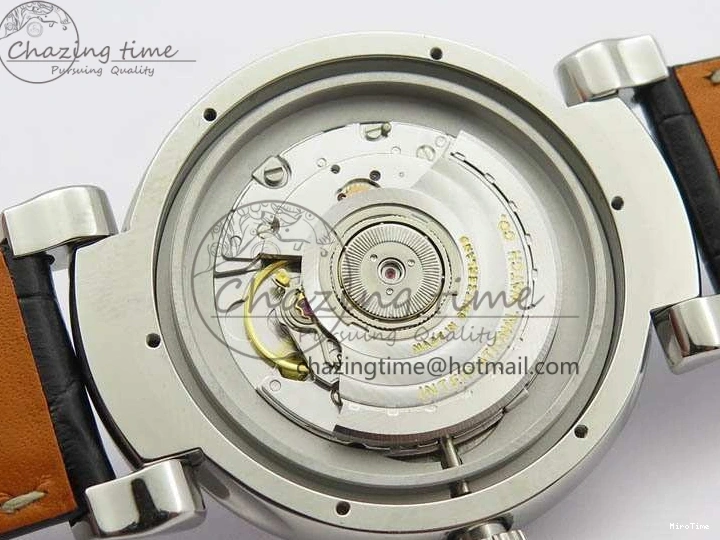 MIROTIME 0201 Da Vinci IW356601 SS TW 1:1 Best Edition Blue Dial On Black Leather Strap A Durable 7239